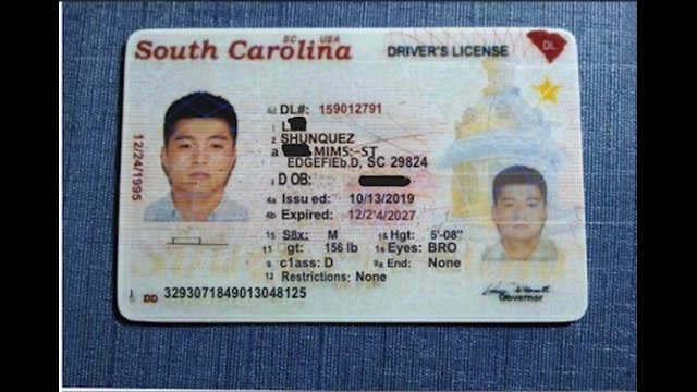 Fake South Carolina driver's license seized from Christina Chapman laptop farm DOJ indictment evidence