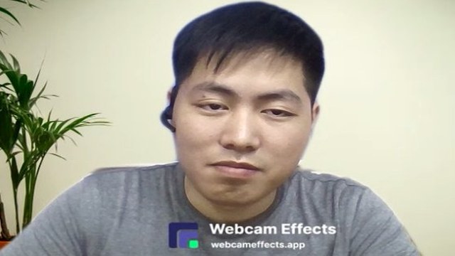 Logan Collins North Korean IT worker Webcam Effects app watermark visible
